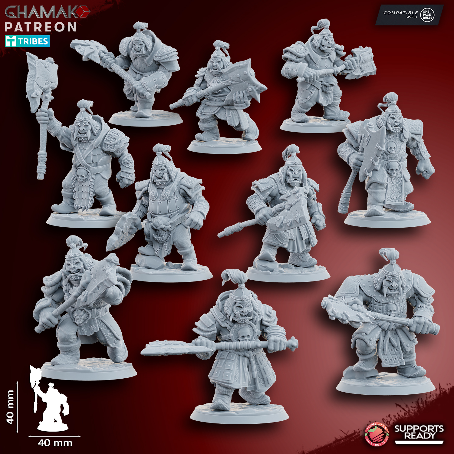 Grey waste orcs with two-handed weapons